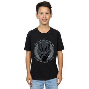 Black Panther Boys Made In Wakanda Cotton T-Shirt / Black